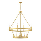Lampadario Acroma da 20 luci moderno stile fattoria da 40 pollici a forma di ruota di carro con UL