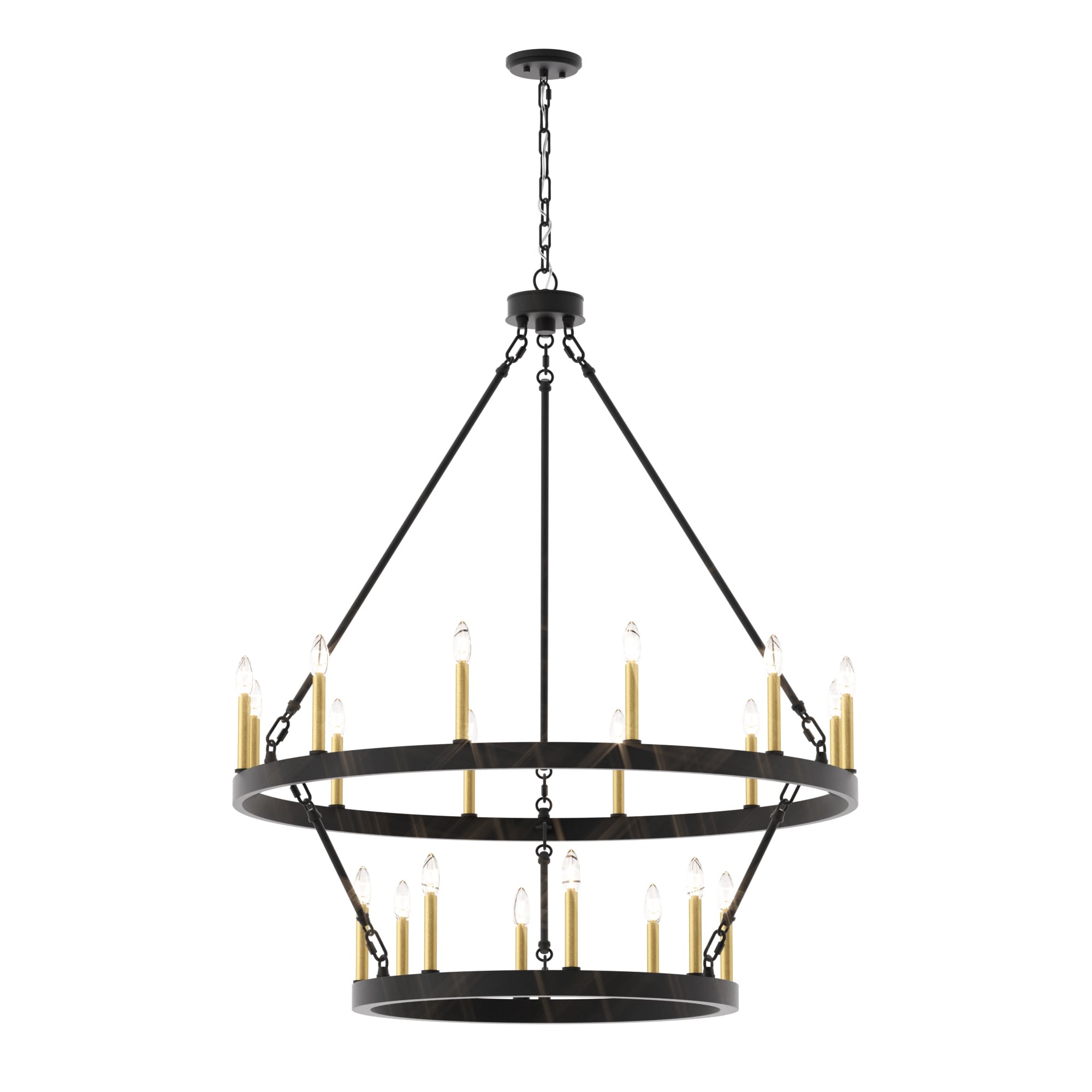 Lampadario Acroma da 20 luci moderno stile fattoria da 40 pollici a forma di ruota di carro con UL