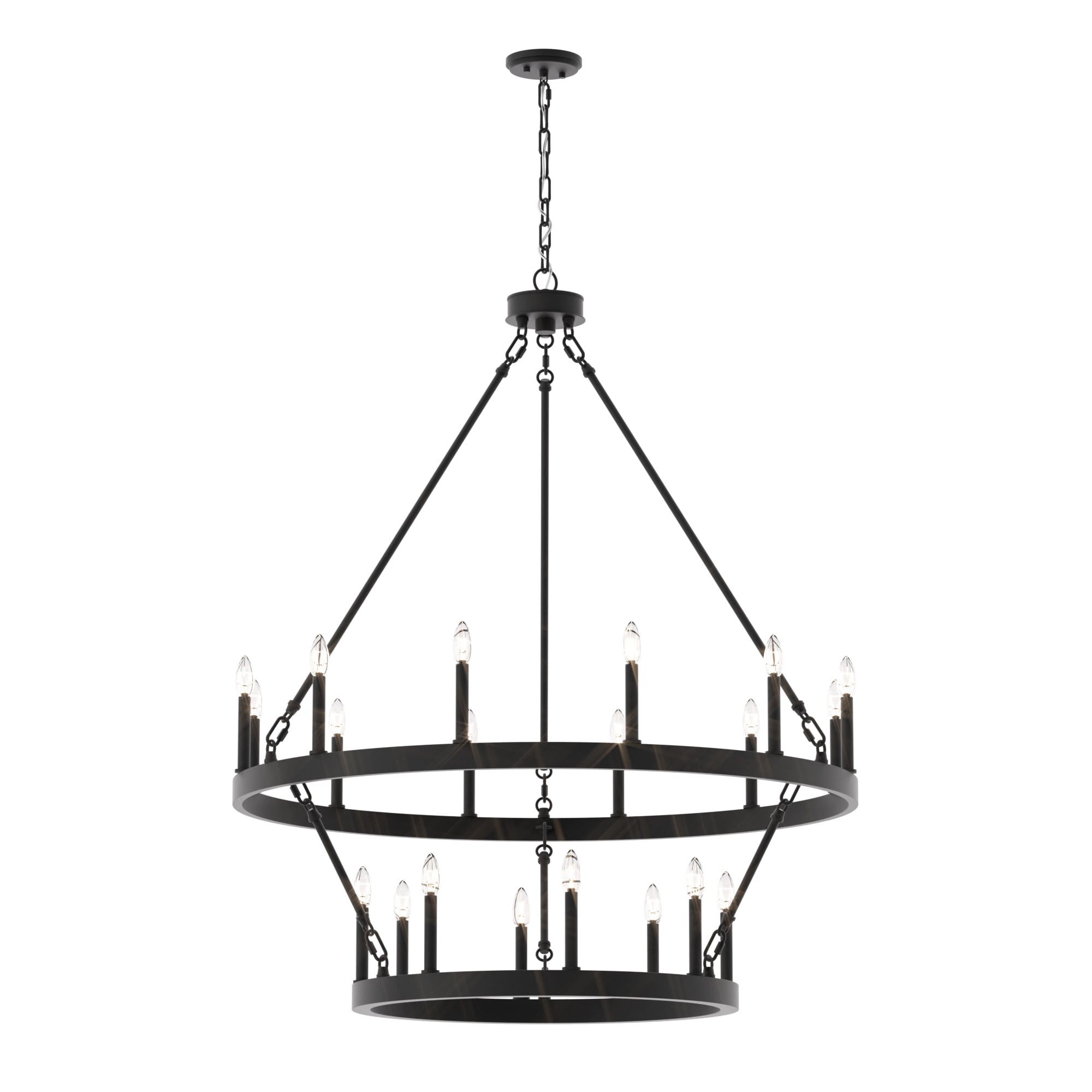 Lampadario Acroma da 20 luci moderno stile fattoria da 40 pollici a forma di ruota di carro con UL