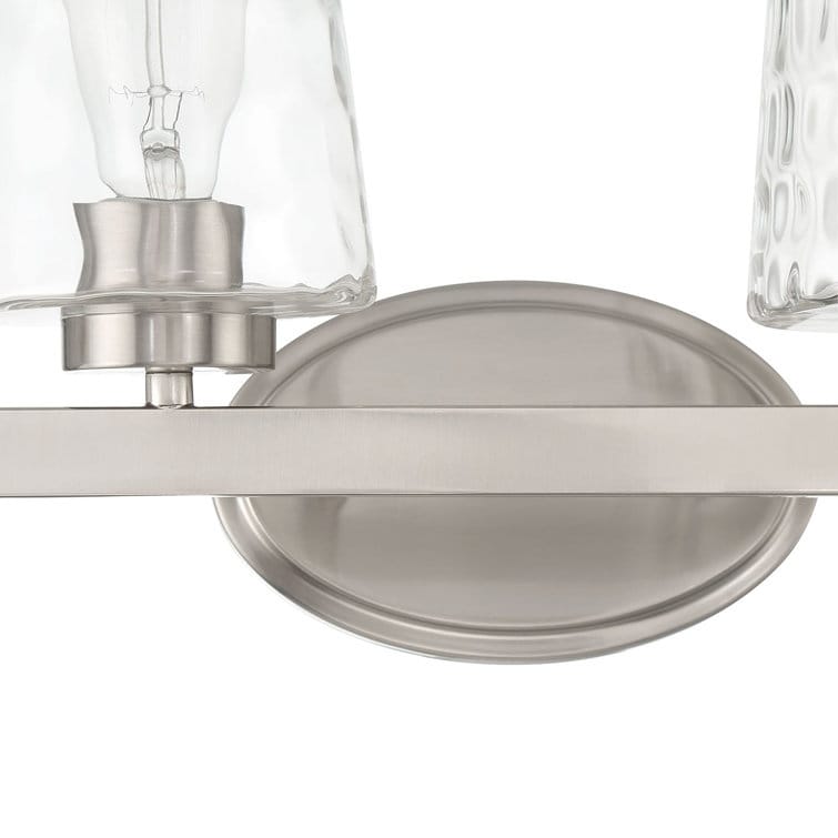 Lampada da bagno a LED dimmerabile a 6 luci in stile moderno di metà secolo con vetro artistico - 51 pollici