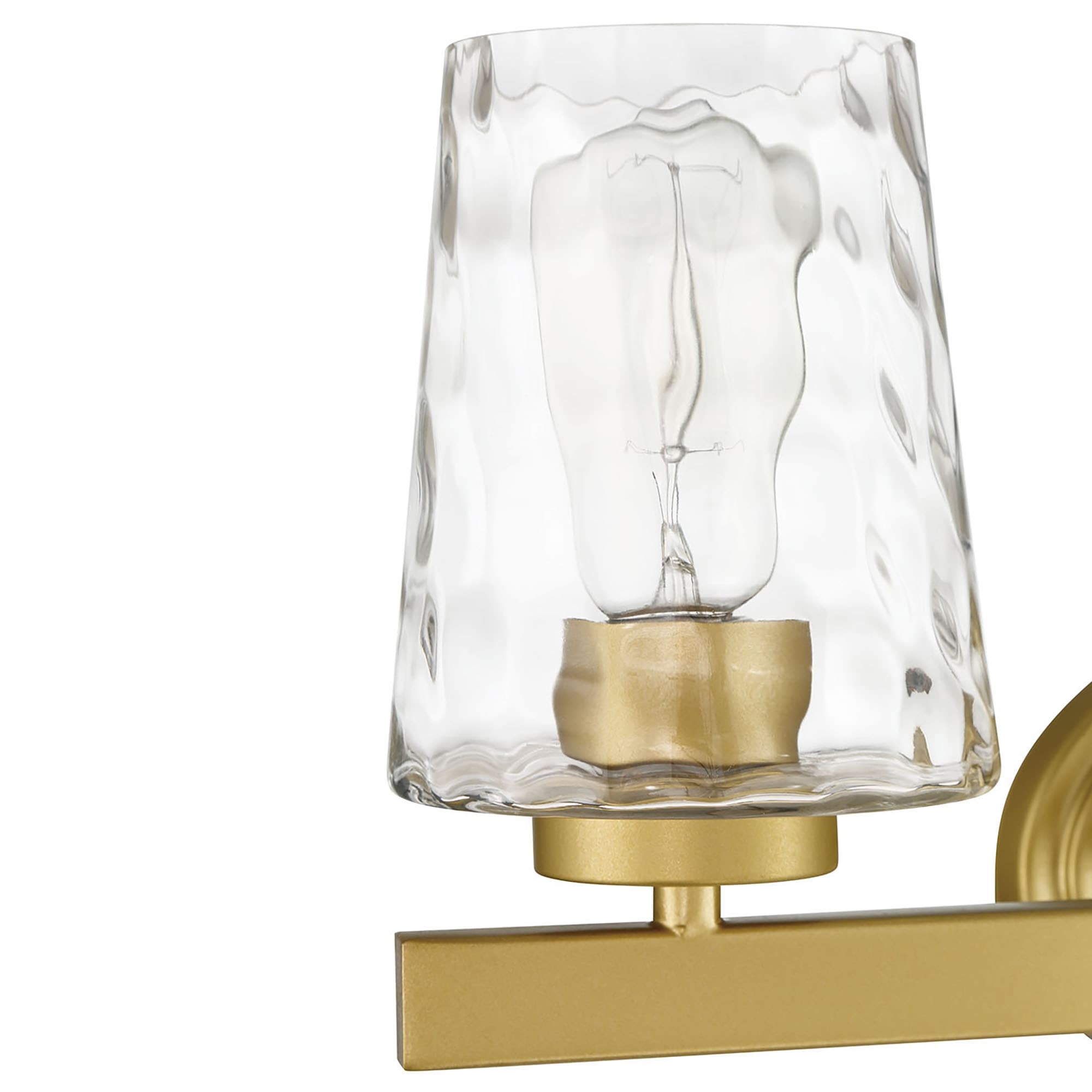 Lampada da bagno a LED dimmerabile a 6 luci in stile moderno di metà secolo con vetro artistico - 51 pollici
