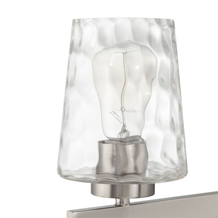Lampada da bagno a LED dimmerabile a 6 luci in stile moderno di metà secolo con vetro artistico - 51 pollici