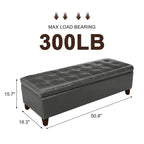 Panca contenitore in similpelle Adeco 50