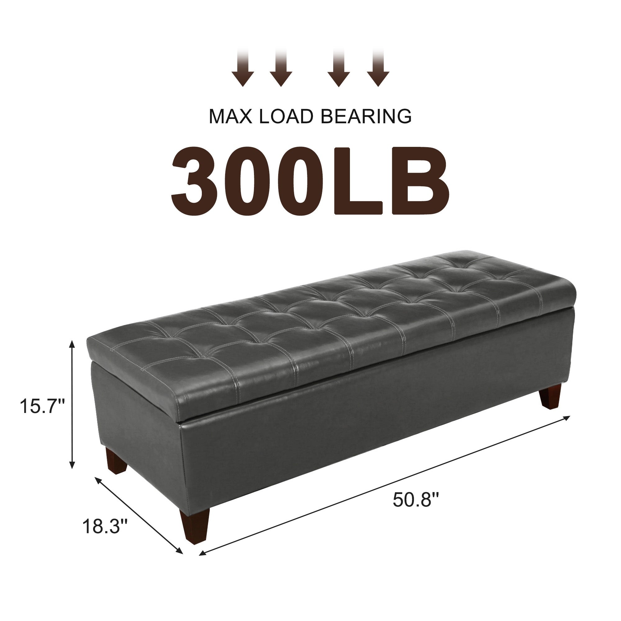 Panca contenitore in similpelle Adeco 50
