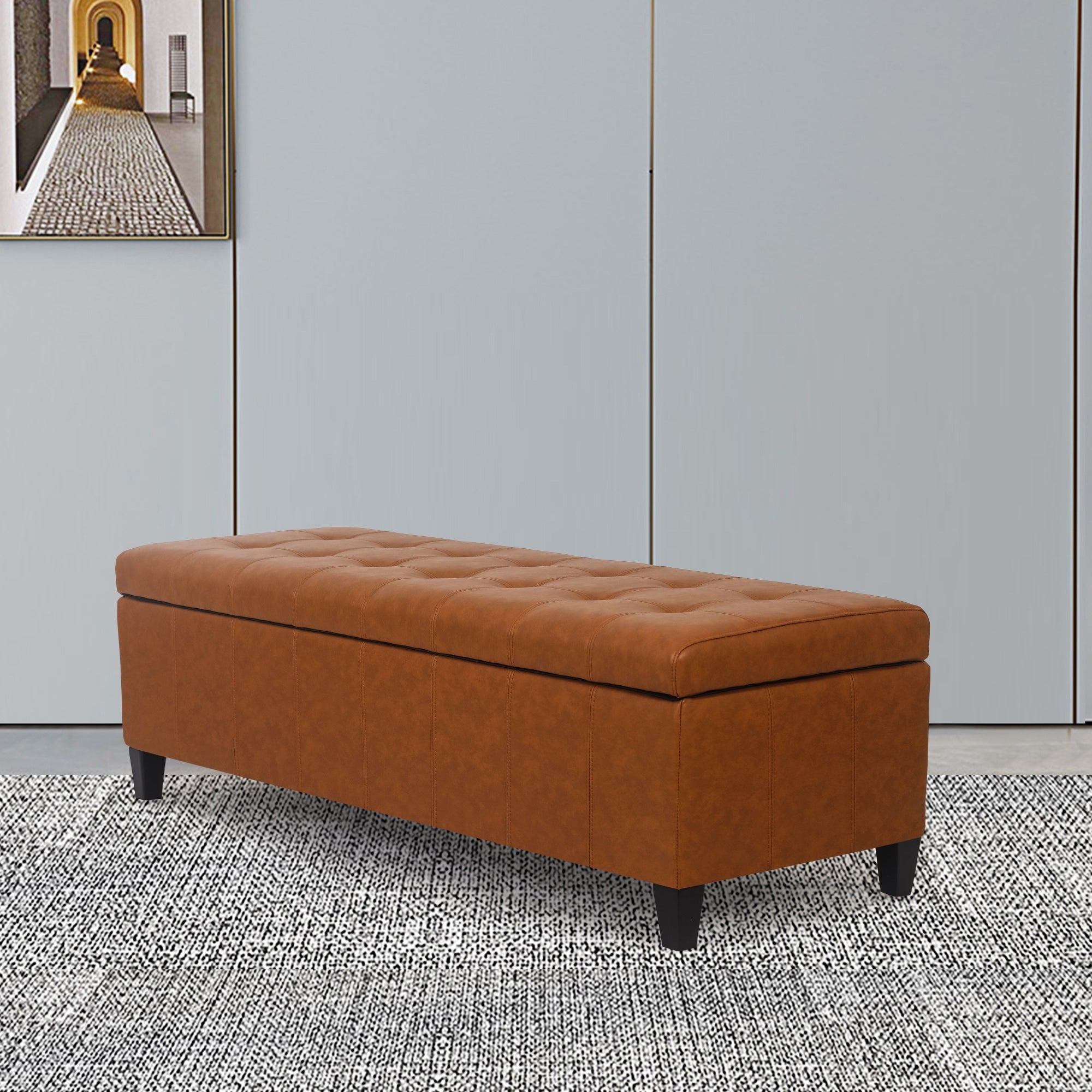 Panca contenitore in similpelle Adeco 50