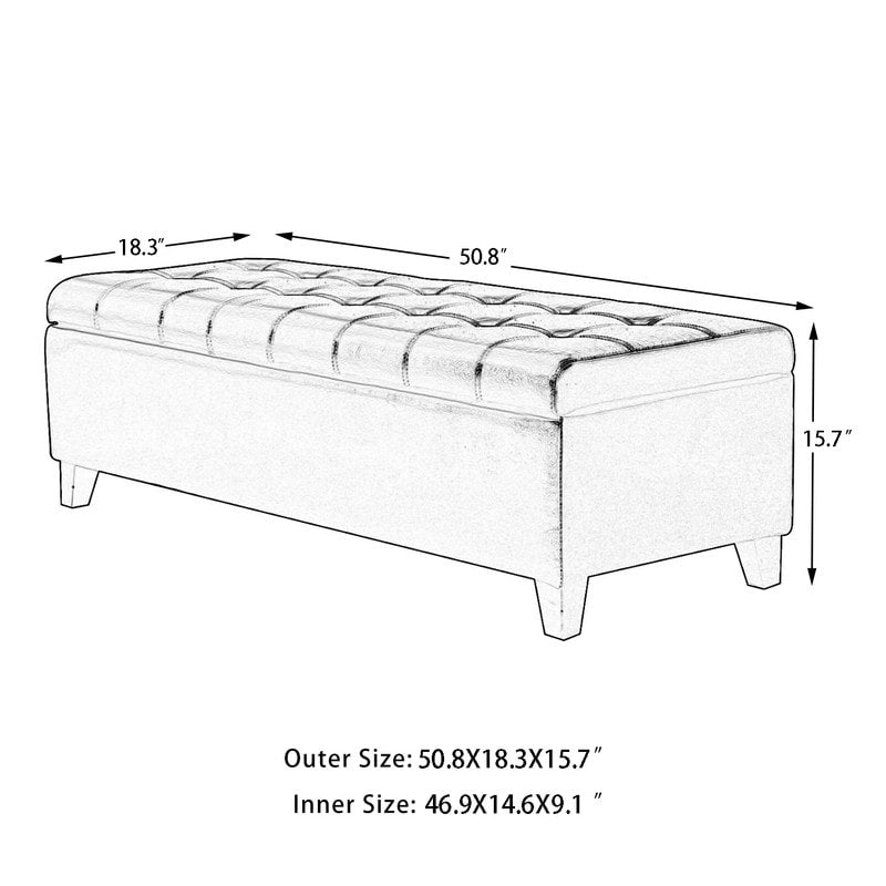 Panca contenitore in similpelle Adeco 50