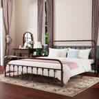 Alazyhome, semplice struttura per letto in metallo vintage, facile da montare