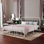 Alazyhome, semplice struttura per letto in metallo vintage, facile da montare