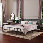 Alazyhome, semplice struttura per letto in metallo vintage, facile da montare