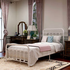 Alazyhome, semplice struttura per letto in metallo vintage, facile da montare