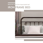 Alazyhome, semplice struttura per letto in metallo vintage, facile da montare