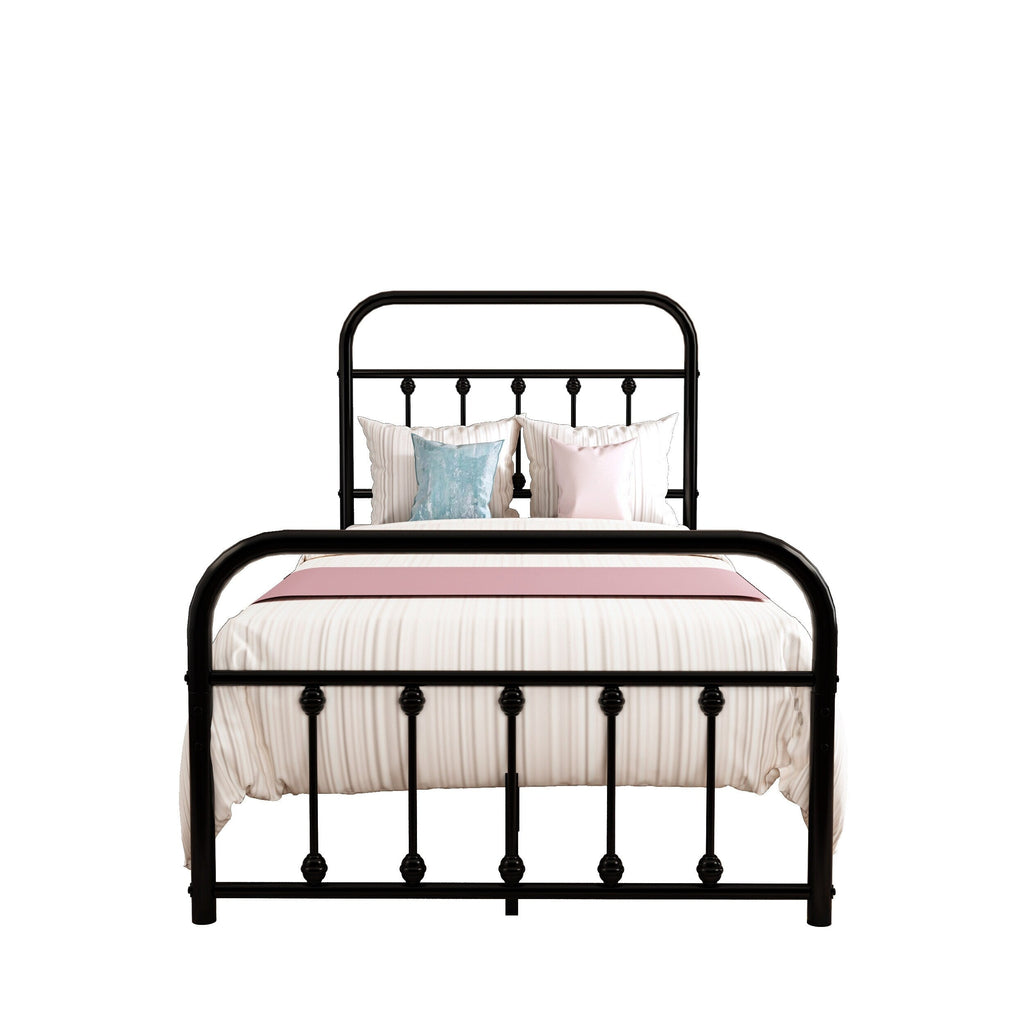 Alazyhome, semplice struttura per letto in metallo vintage, facile da montare