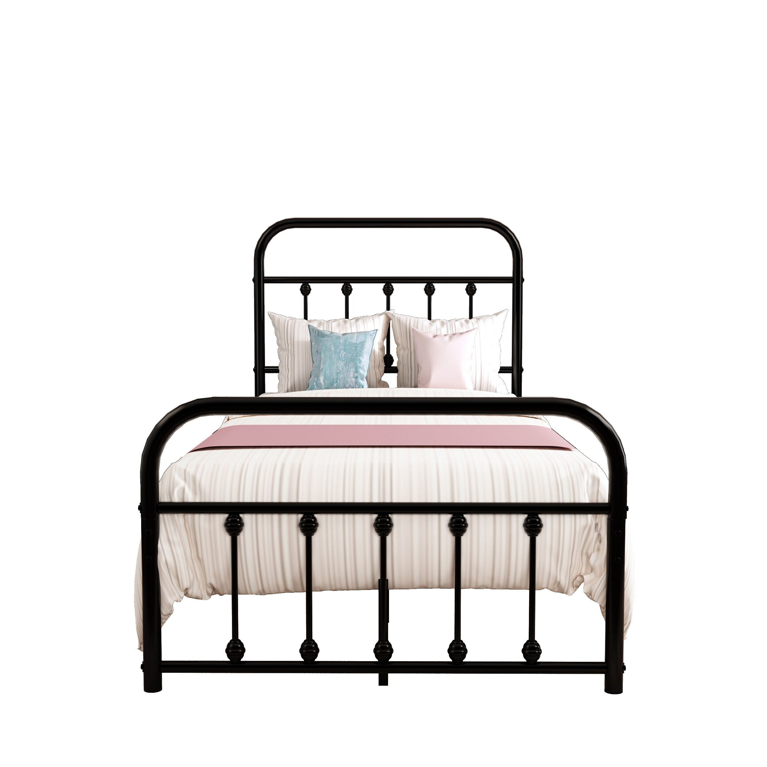 Alazyhome, semplice struttura per letto in metallo vintage, facile da montare