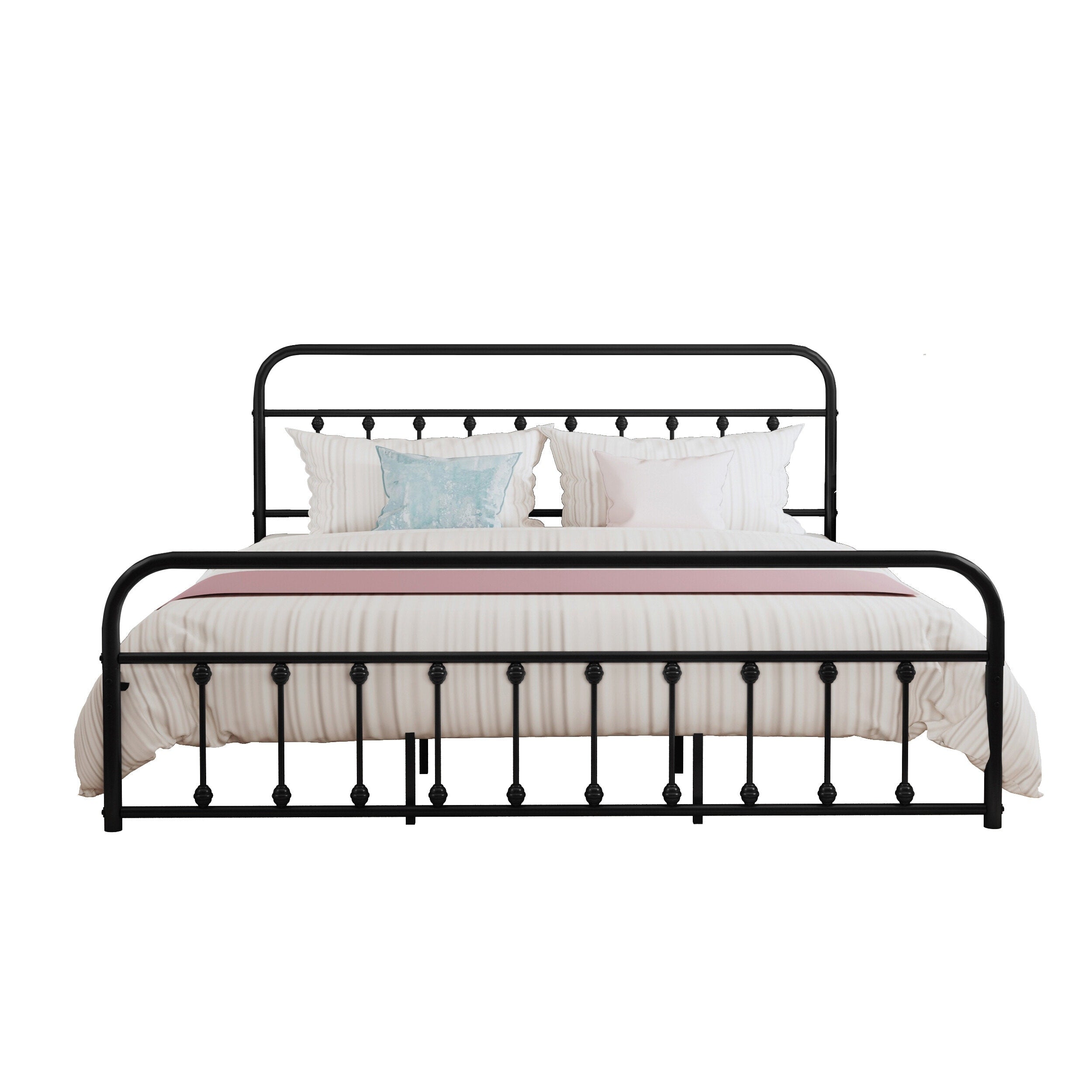 Alazyhome, semplice struttura per letto in metallo vintage, facile da montare