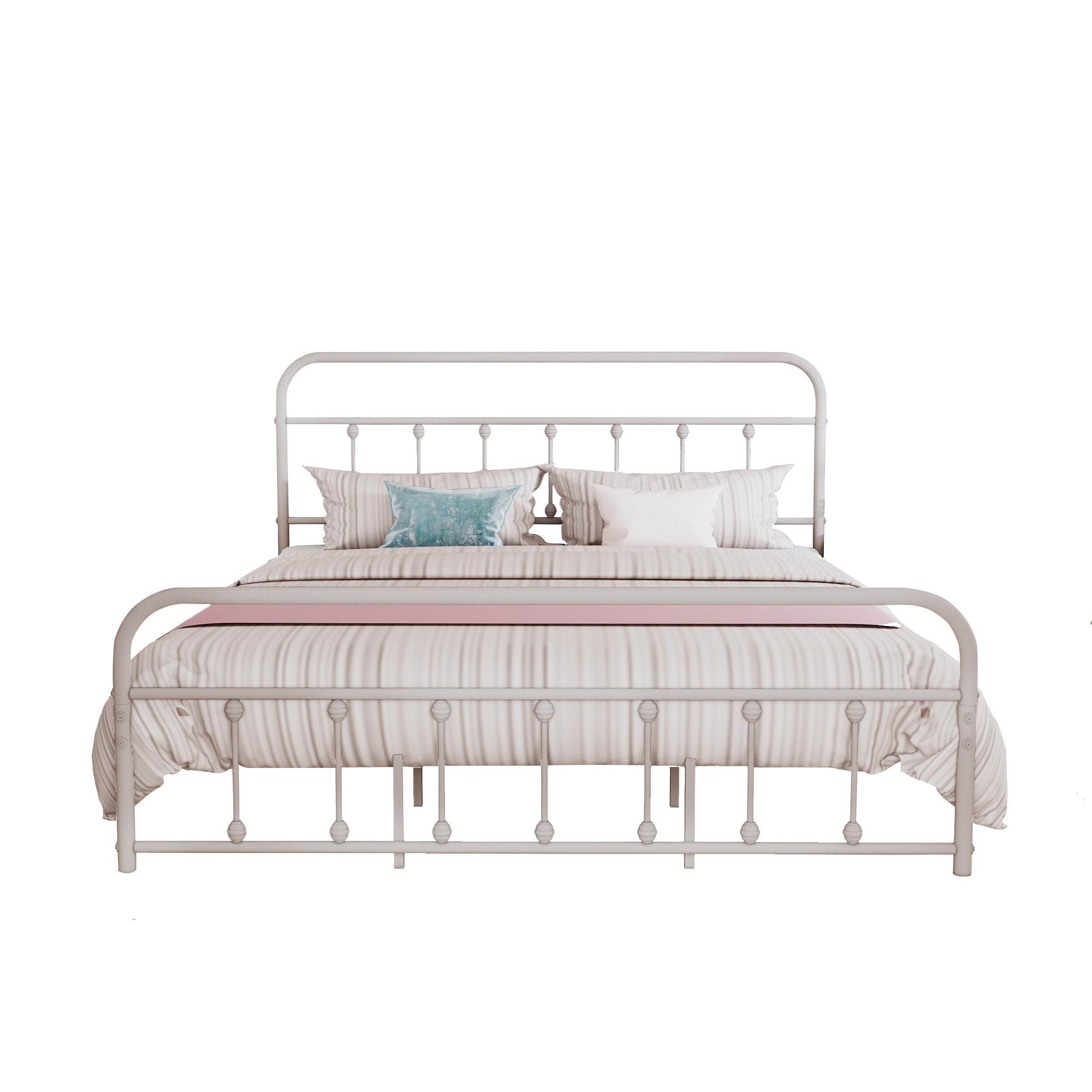 Alazyhome, semplice struttura per letto in metallo vintage, facile da montare