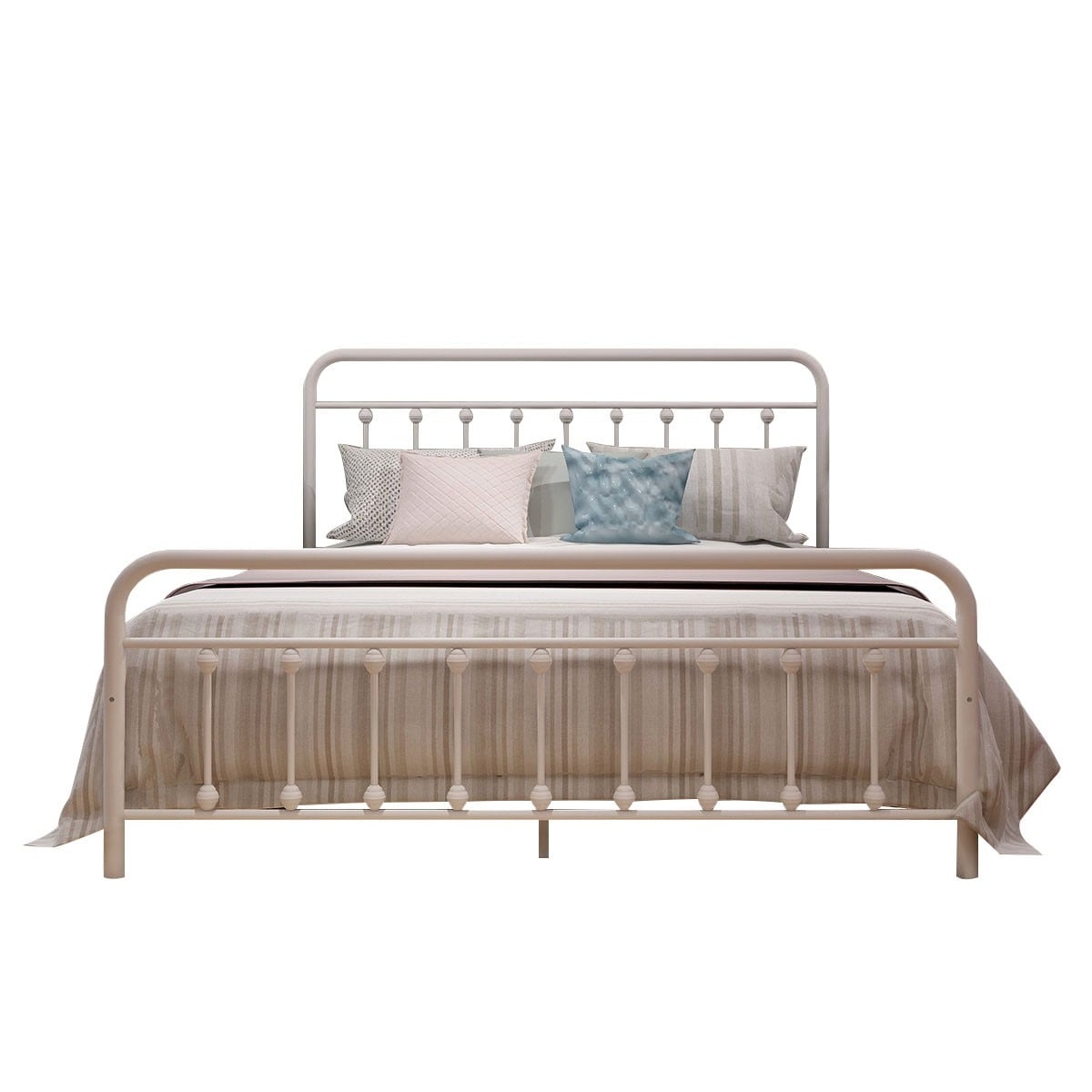 Alazyhome, semplice struttura per letto in metallo vintage, facile da montare