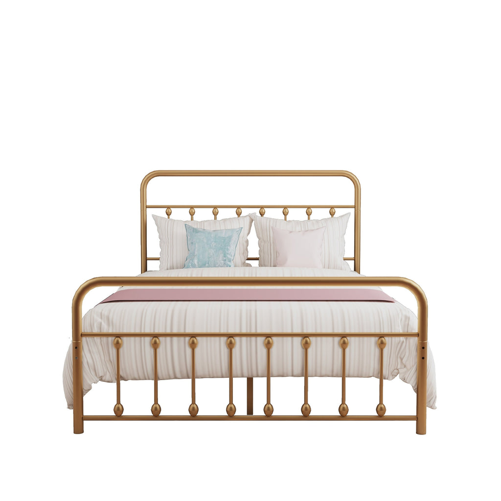 Alazyhome, semplice struttura per letto in metallo vintage, facile da montare