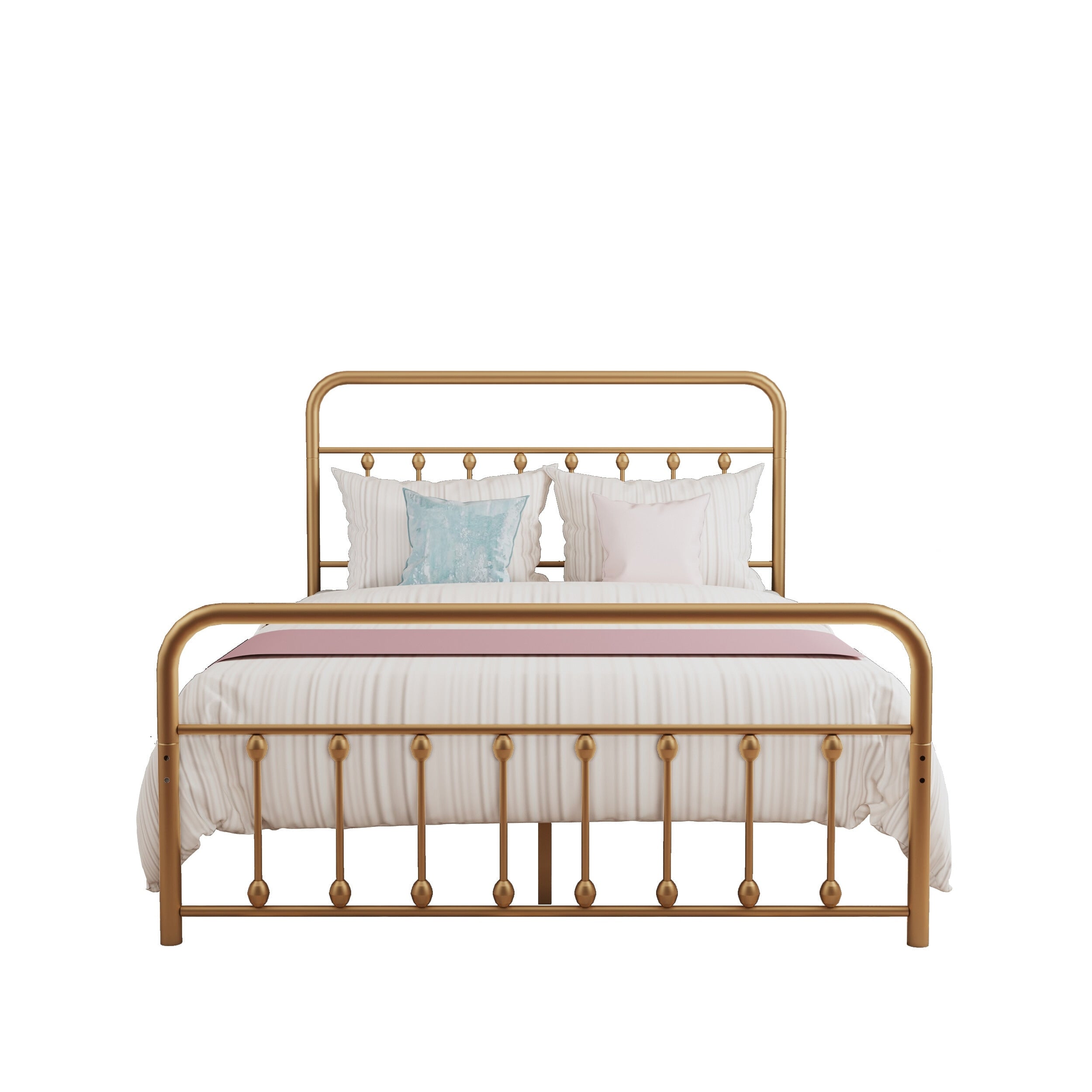Alazyhome, semplice struttura per letto in metallo vintage, facile da montare