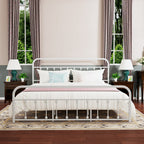 Alazyhome, semplice struttura per letto in metallo vintage, facile da montare