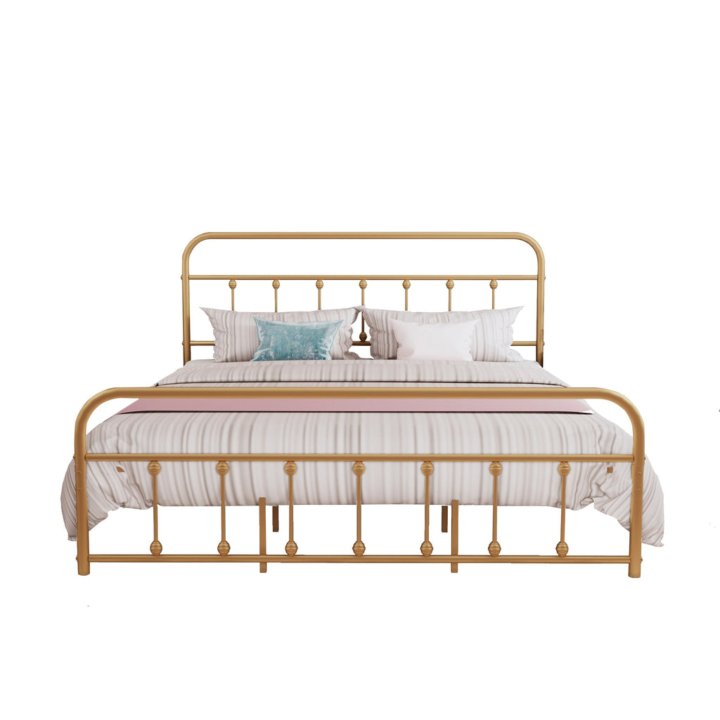 Alazyhome, semplice struttura per letto in metallo vintage, facile da montare