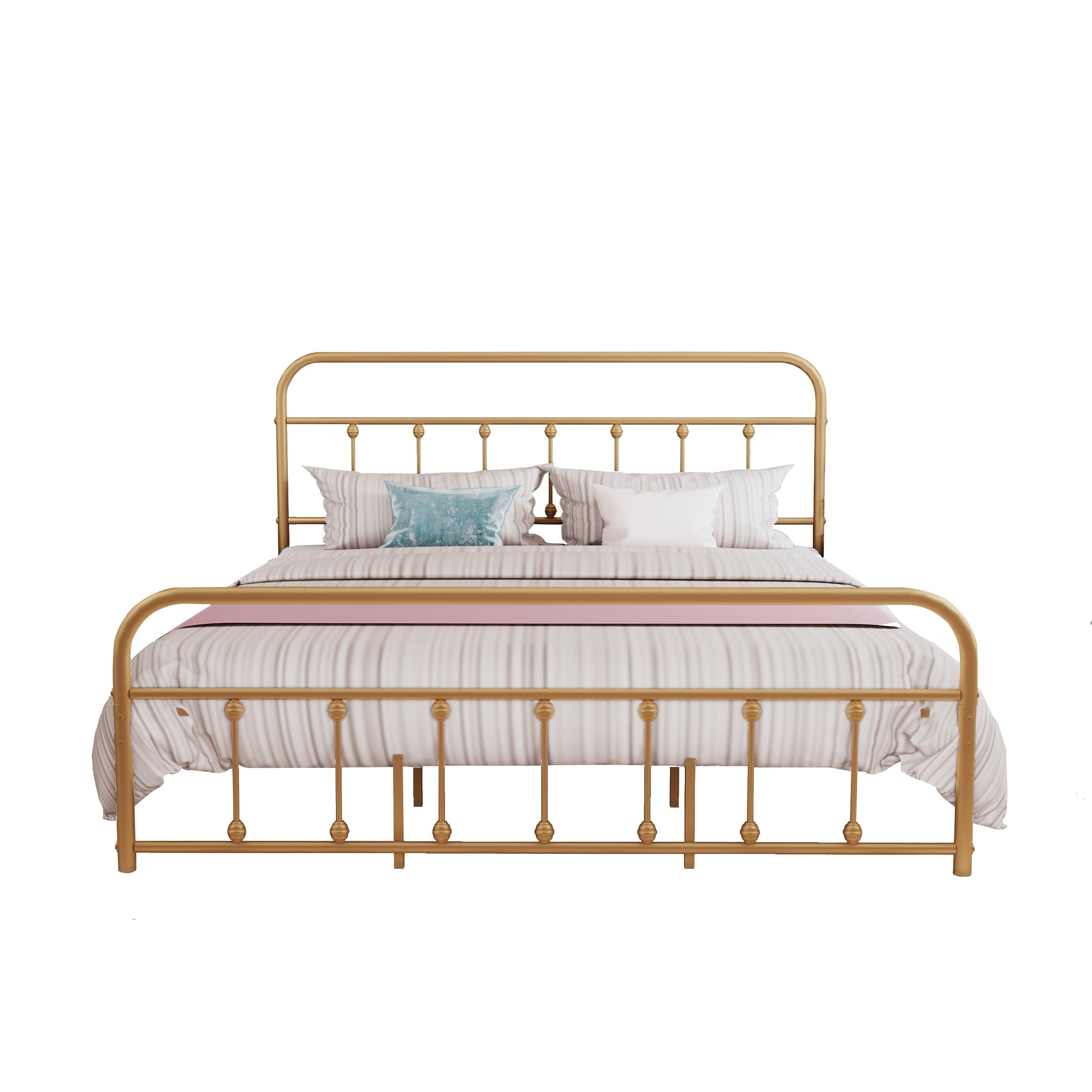 Alazyhome, semplice struttura per letto in metallo vintage, facile da montare