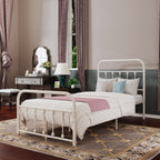 Alazyhome, semplice struttura per letto in metallo vintage, facile da montare