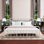 Alazyhome, semplice struttura per letto in metallo vintage, facile da montare