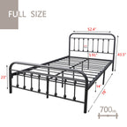 Alazyhome, semplice struttura per letto in metallo vintage, facile da montare
