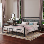 Alazyhome, semplice struttura per letto in metallo vintage, facile da montare