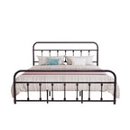 Alazyhome, semplice struttura per letto in metallo vintage, facile da montare