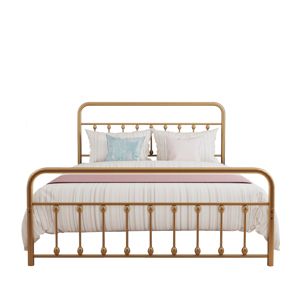 Alazyhome, semplice struttura per letto in metallo vintage, facile da montare
