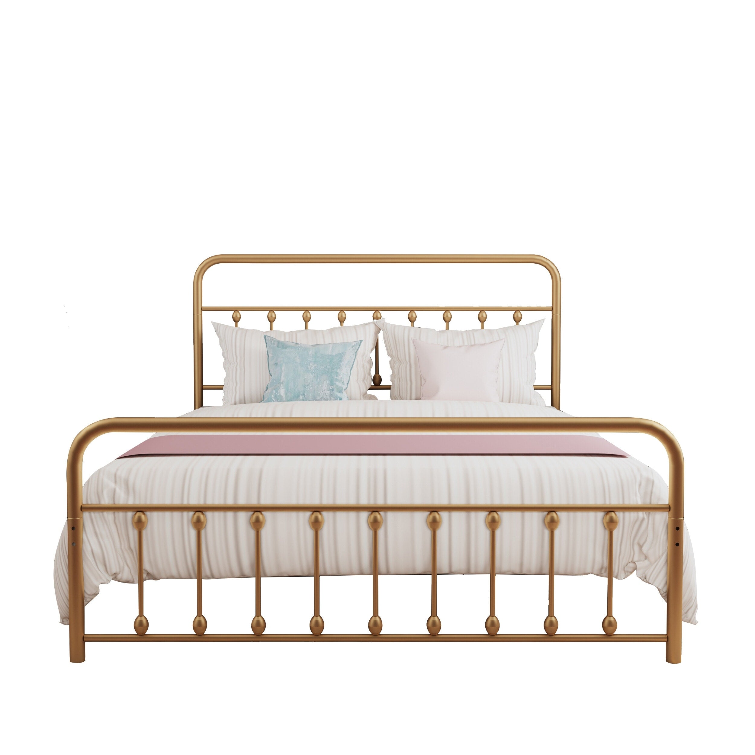 Alazyhome, semplice struttura per letto in metallo vintage, facile da montare
