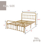 Alazyhome, semplice struttura per letto in metallo vintage, facile da montare
