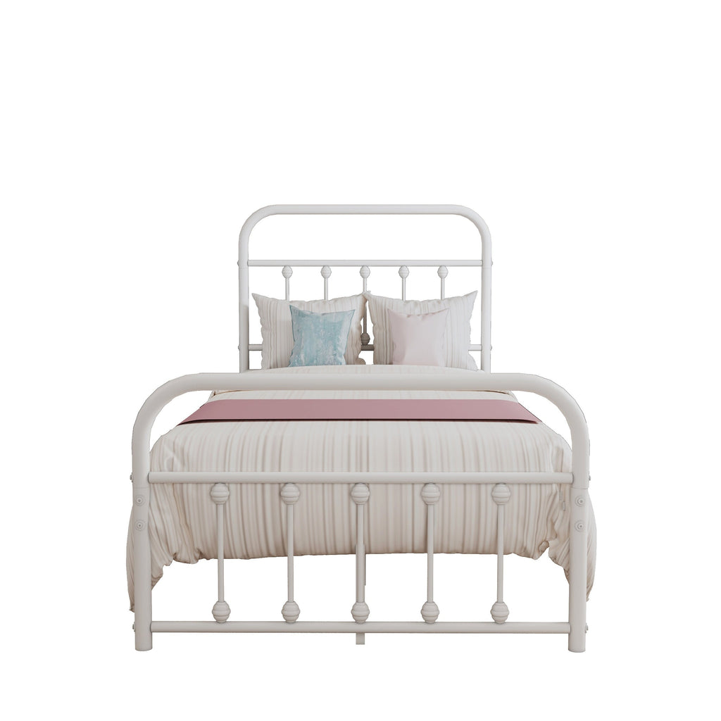 Alazyhome, semplice struttura per letto in metallo vintage, facile da montare
