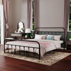 Alazyhome, semplice struttura per letto in metallo vintage, facile da montare