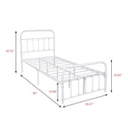 Alazyhome, semplice struttura per letto in metallo vintage, facile da montare