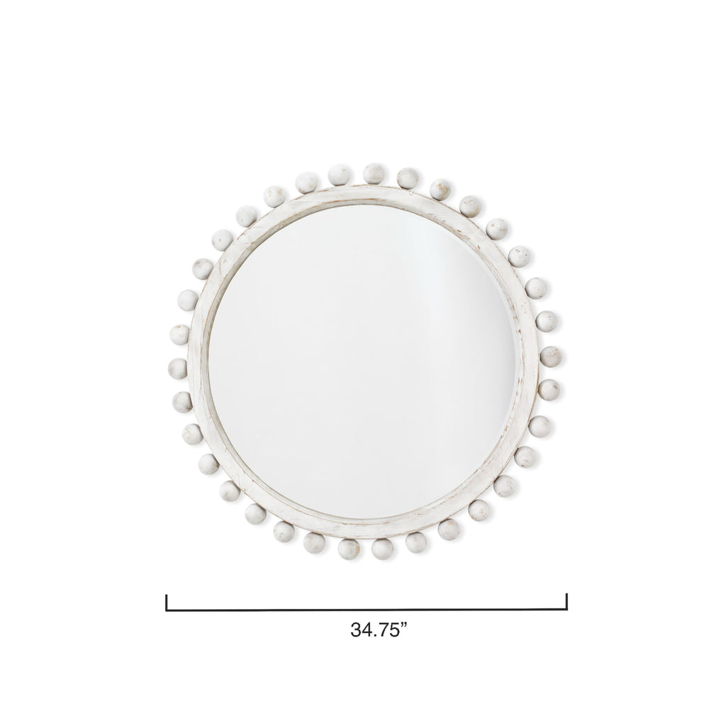 Specchio rotondo in legno Alden Décor Orion, naturale