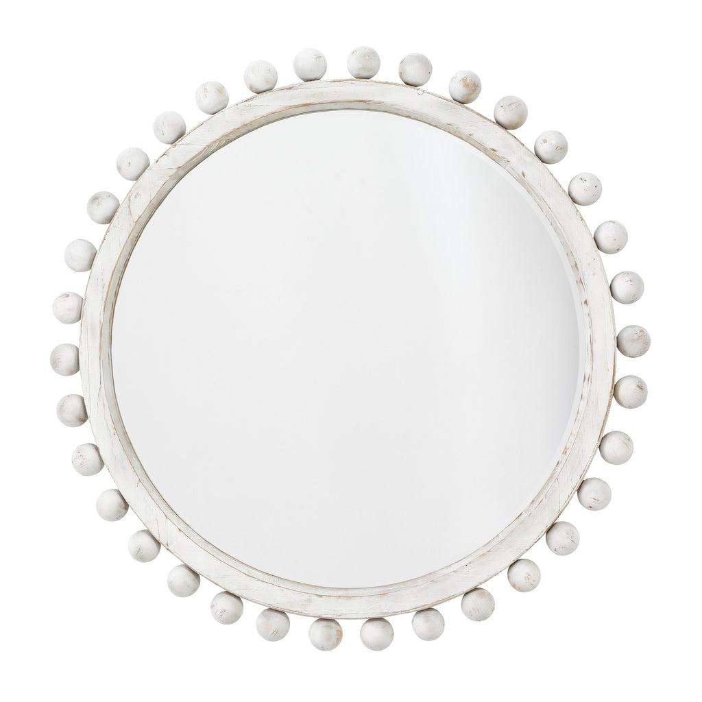 Specchio rotondo in legno Alden Décor Orion, naturale