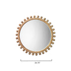 Specchio rotondo in legno Alden Décor Orion, naturale