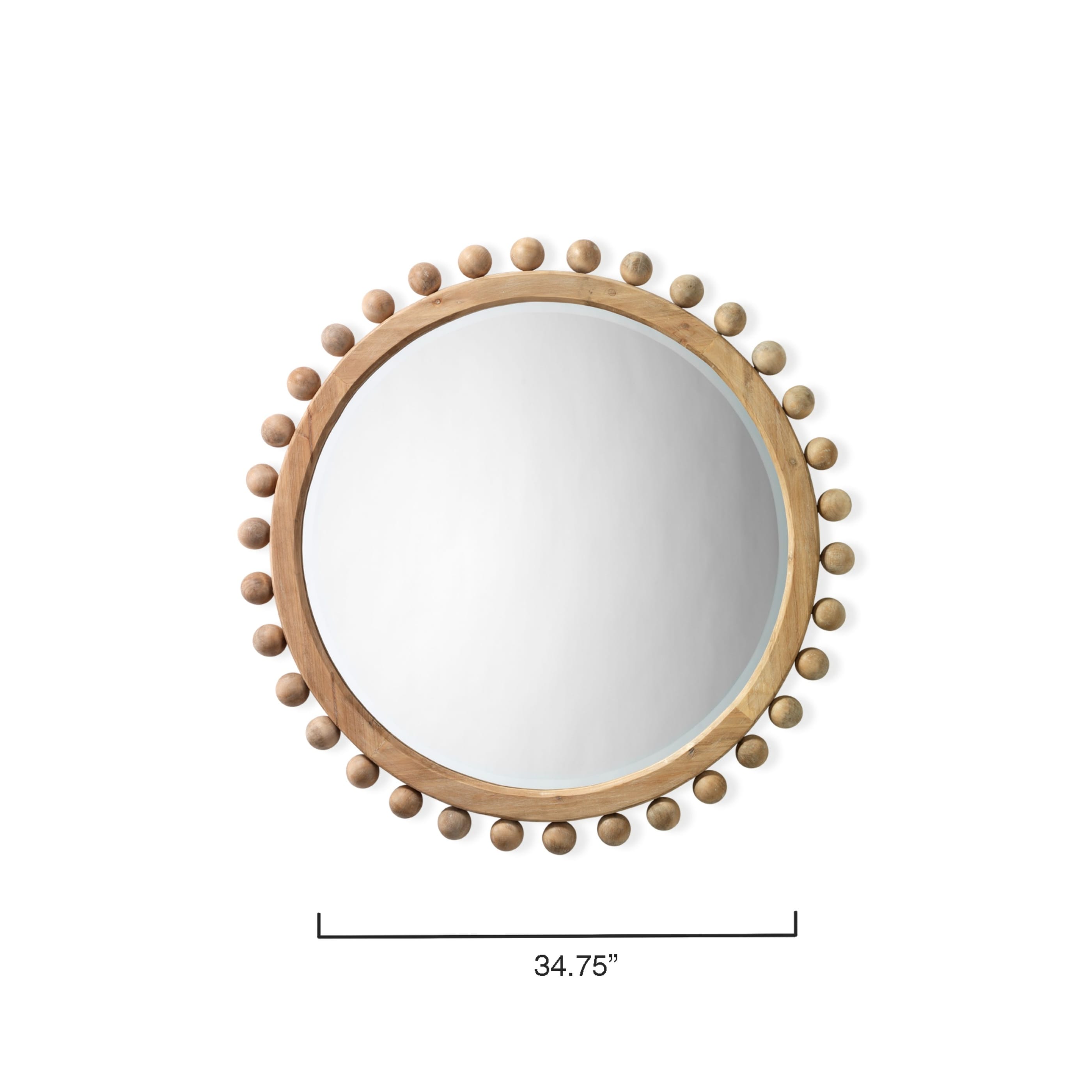 Specchio rotondo in legno Alden Décor Orion, naturale