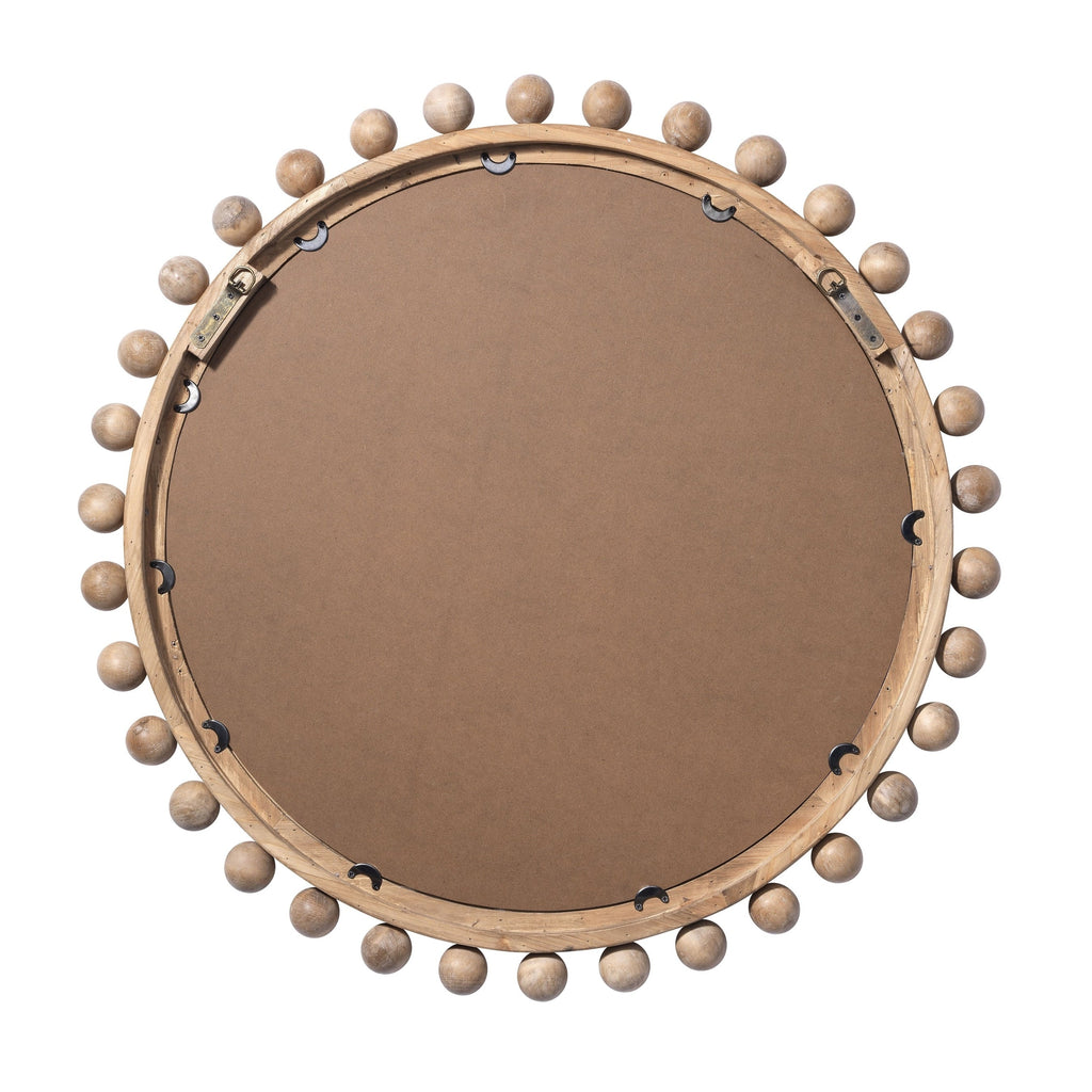 Specchio rotondo in legno Alden Décor Orion, naturale