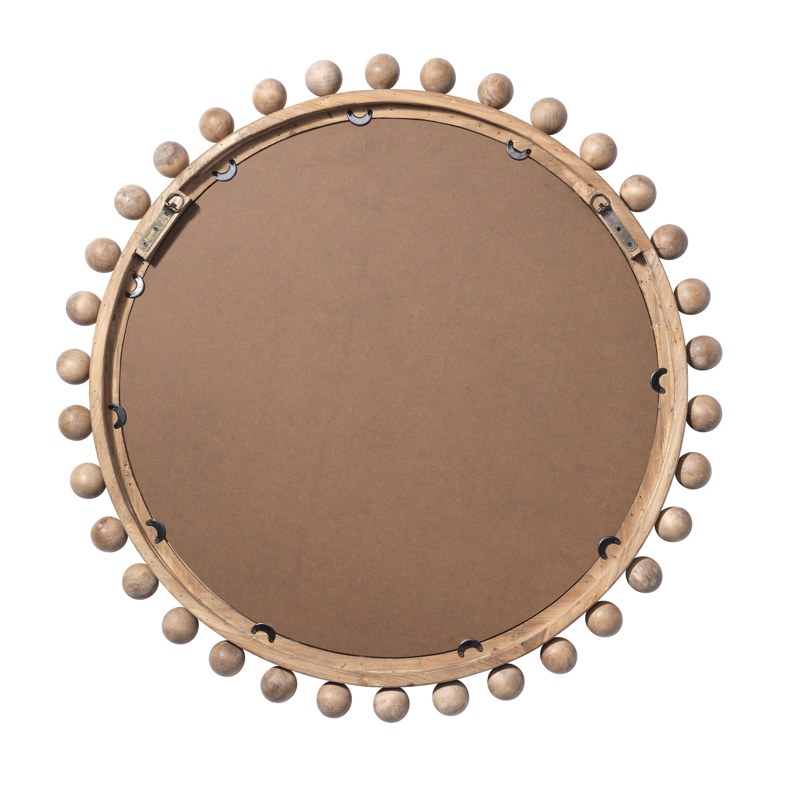 Specchio rotondo in legno Alden Décor Orion, naturale
