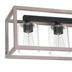 Lampadario lineare rettangolare da cucina Allegray da 52 pollici, 7 luci, stile fattoria