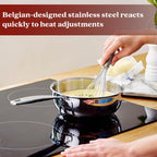 Alva Maestro Teglia in acciaio inox a 5 strati - 1,6 Qt. Non tossica