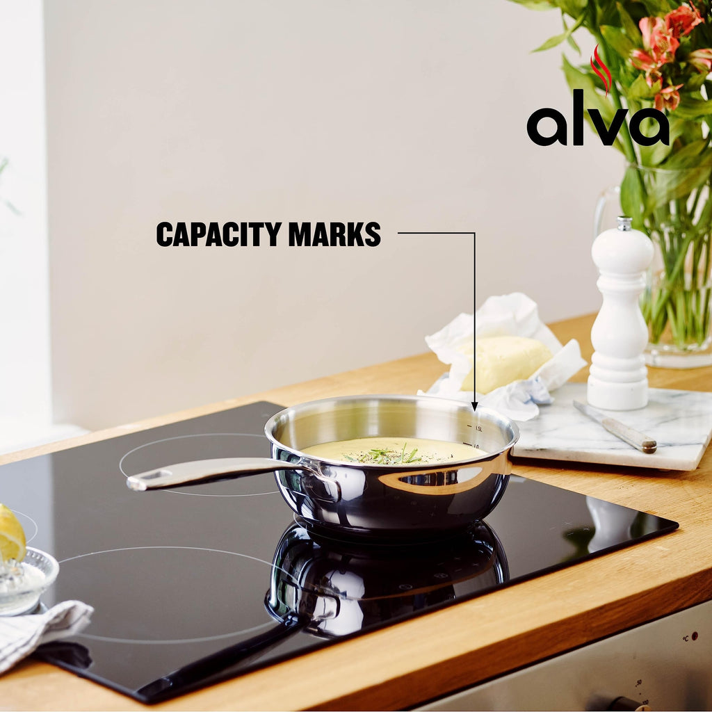 Alva Maestro Teglia in acciaio inox a 5 strati - 1,6 Qt. Non tossica