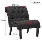 Divano chaise longue imbottito, poltrona decorativa per camera da letto, soggiorno