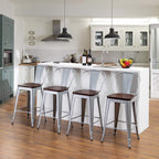 Sgabelli da bar Andeworld Farmhouse, set di 4 sgabelli da bar alti fino al bancone - Set di 4