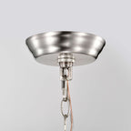Lampadario Anita Drum Shade con prisma in vetro trasparente