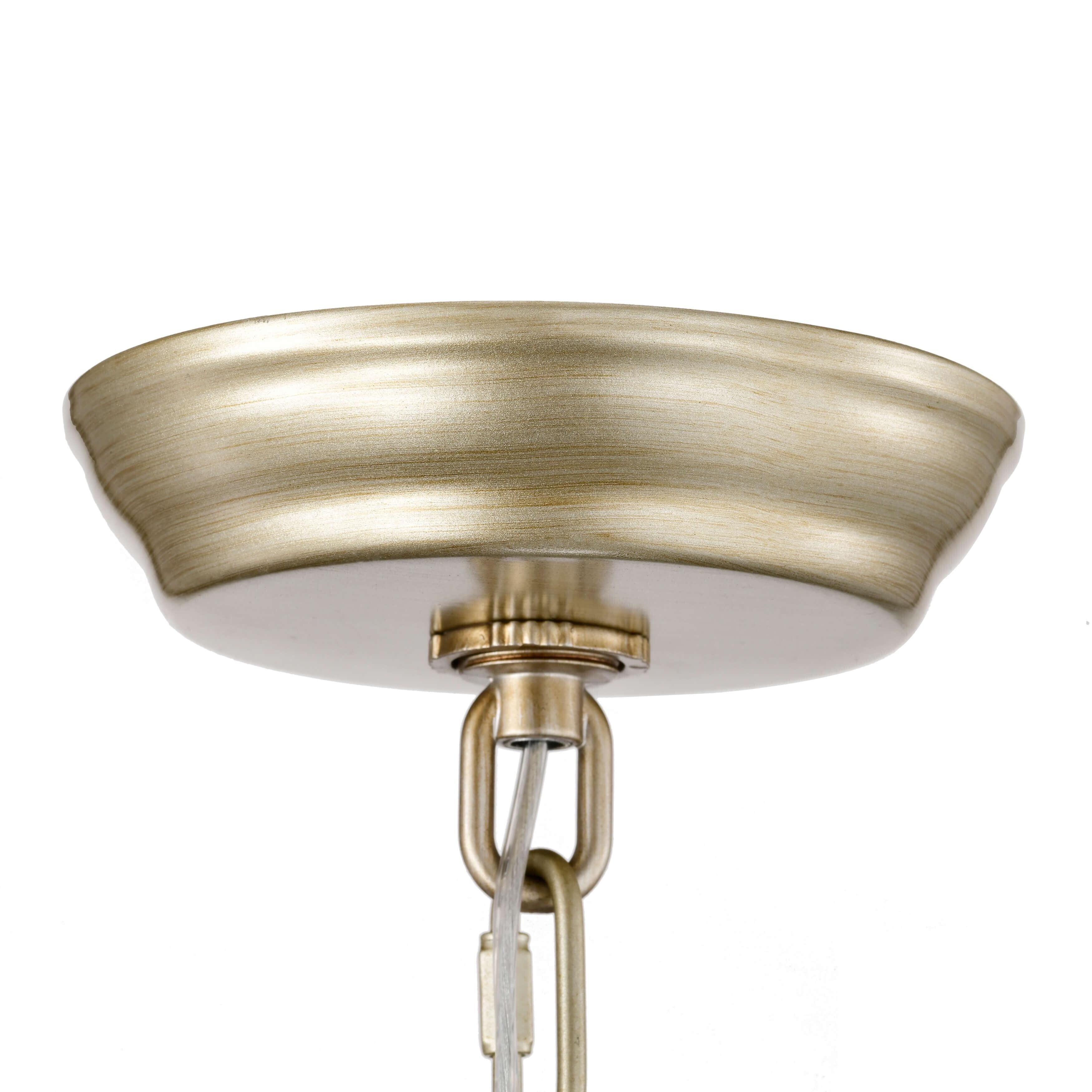 Lampadario Anita Drum Shade con prisma in vetro trasparente