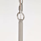 Lampadario Anita Drum Shade con prisma in vetro trasparente
